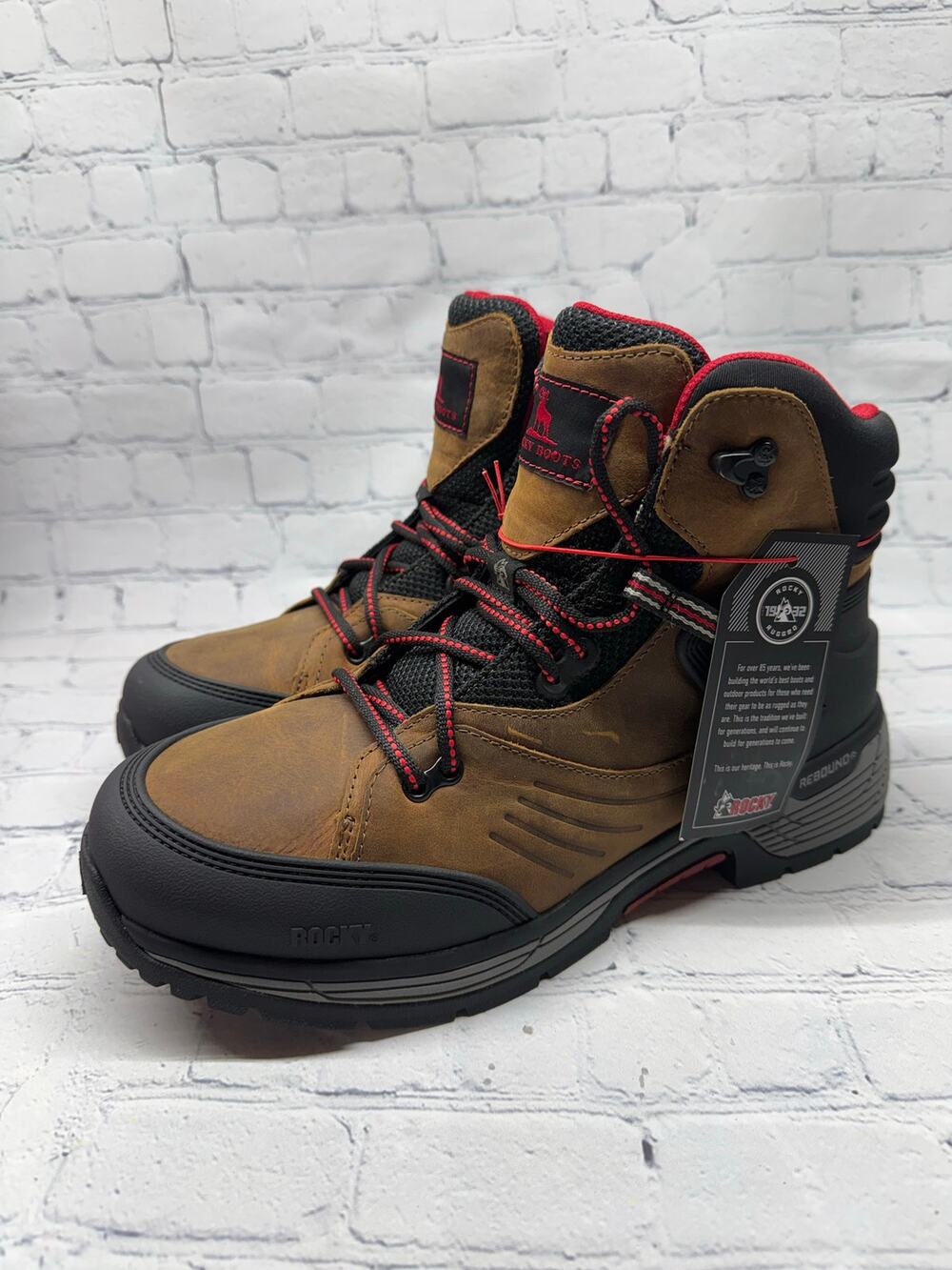 Mens Rocky Tread Flex RWP 6" Work Boot Size 9 NWT